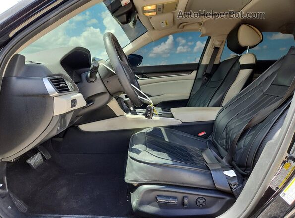 1HGCV1F50JA031849 2018 HONDA ACCORD Black Vista interior delantera