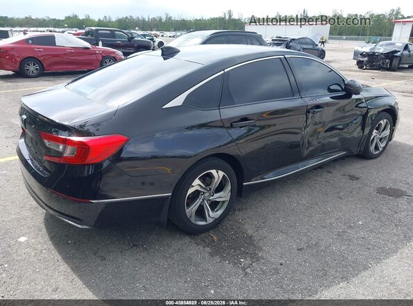 1HGCV1F50JA037134 2018 HONDA ACCORD Black Հետևի աջ