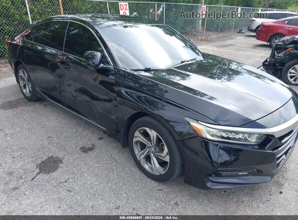 1HGCV1F50JA037134 2018 HONDA ACCORD Black Դիմացի տեսք