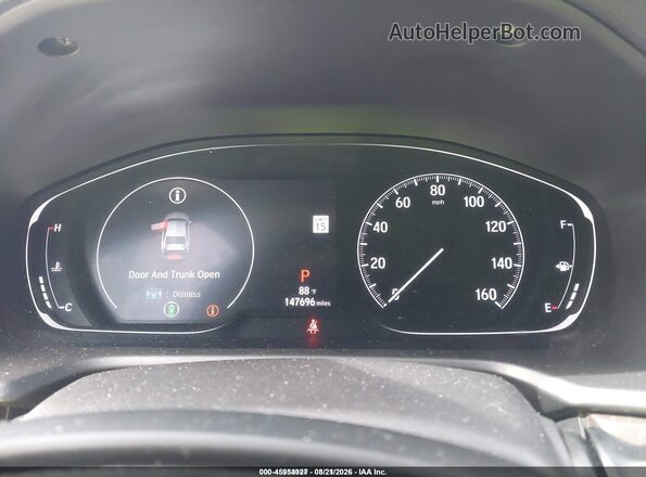 1HGCV1F50JA037134 2018 HONDA ACCORD Black Հետևի նստատեղերի տեսք