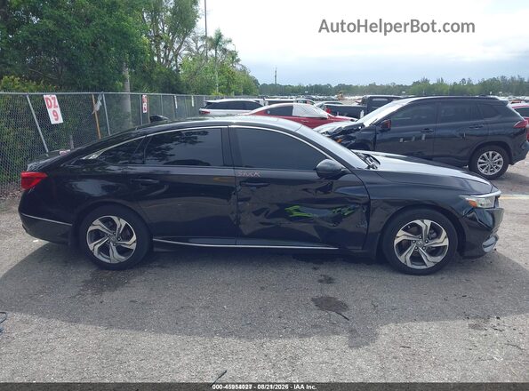 1HGCV1F50JA037134 2018 HONDA ACCORD Black Սալոնի հետևի տեսք