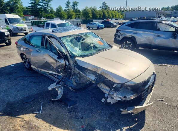 1HGCV1F50JA143597 2018 HONDA ACCORD Gold Delantero derecho