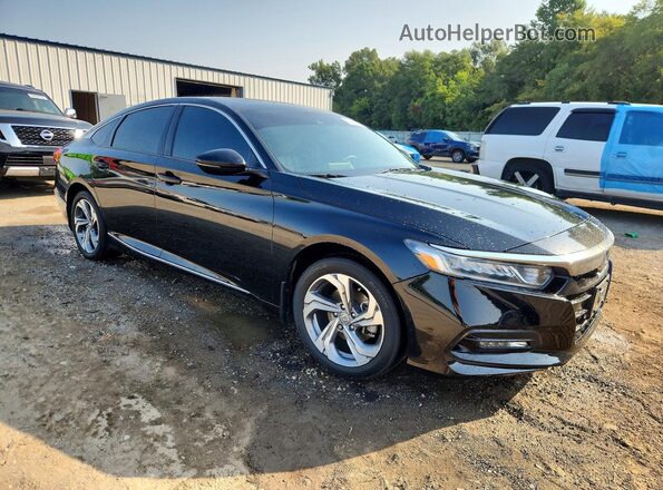 1HGCV1F50JA162750 2018 HONDA ACCORD Black Przód prawy
