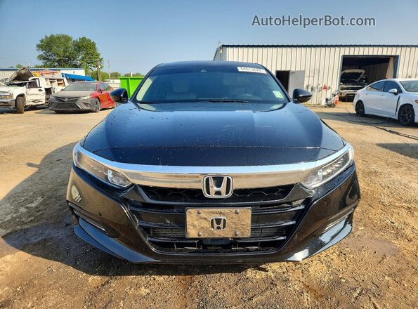 1HGCV1F50JA162750 2018 HONDA ACCORD Black Widok z przodu