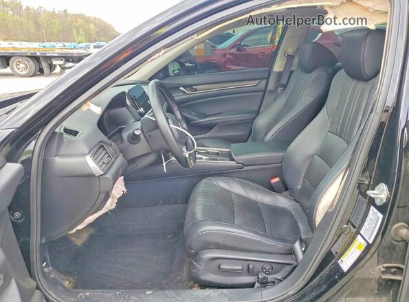 1HGCV1F50JA214572 2018 HONDA ACCORD Black Widok wnętrza z przodu