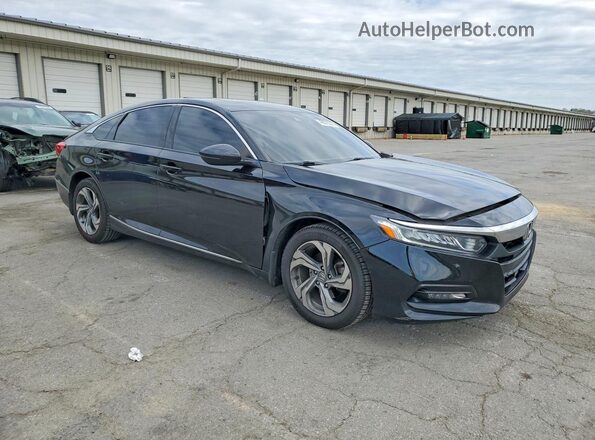1HGCV1F50JA214572 2018 HONDA ACCORD Black Przód prawy