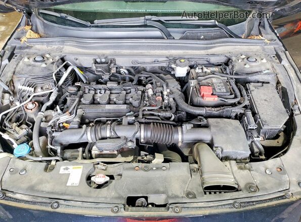 1HGCV1F50KA090000 2019 HONDA ACCORD Black უკანა სალონის ხედი