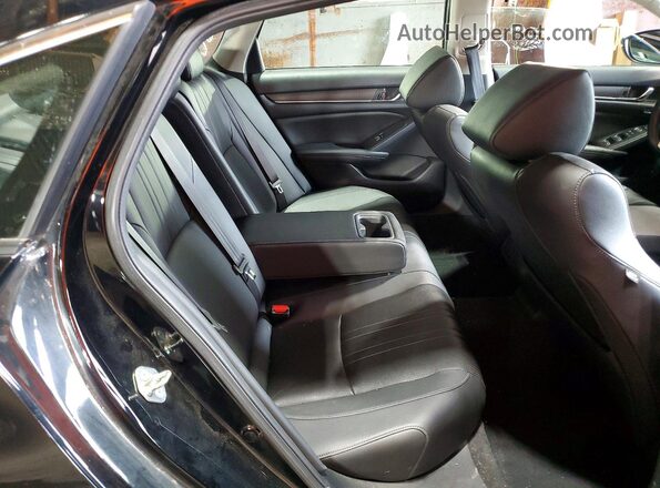 1HGCV1F50KA090000 2019 HONDA ACCORD Black უკანა სავარძლების ხედი