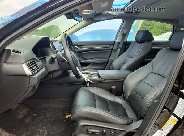 1HGCV1F50KA090000 2019 HONDA ACCORD Black წინა სალონის ხედი