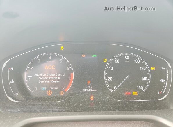 1HGCV1F50KA090000 2019 HONDA ACCORD Black ხელსაწყოთა პანელის ხედი