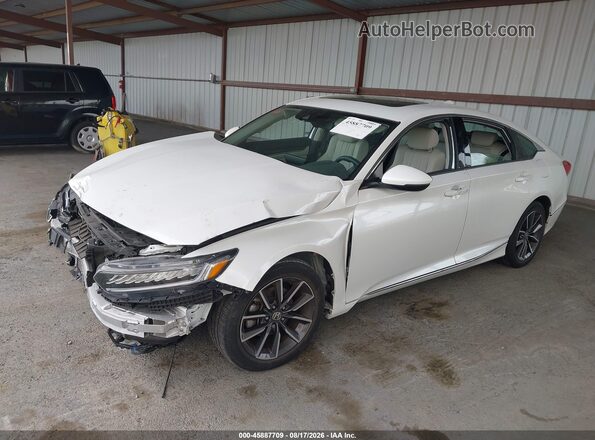 1HGCV1F50MA085446 2021 HONDA ACCORD Белый Передняя левая четверть