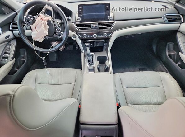 1HGCV1F51JA046523 2018 HONDA ACCORD Gray Вид щитка приладів