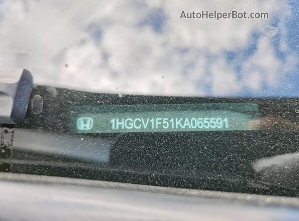 1HGCV1F51KA065591 2019 HONDA ACCORD Charcoal Widok komory silnika