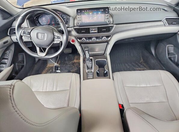 1HGCV1F51KA135526 2019 HONDA ACCORD Синий Вид панели приборов