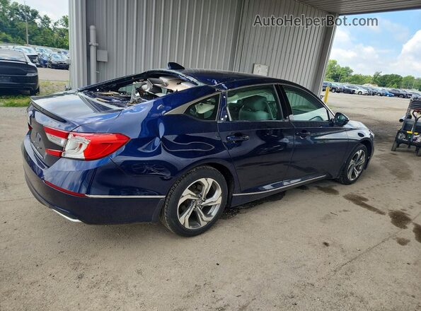 1HGCV1F51KA135526 2019 HONDA ACCORD Синий Задняя правая четверть