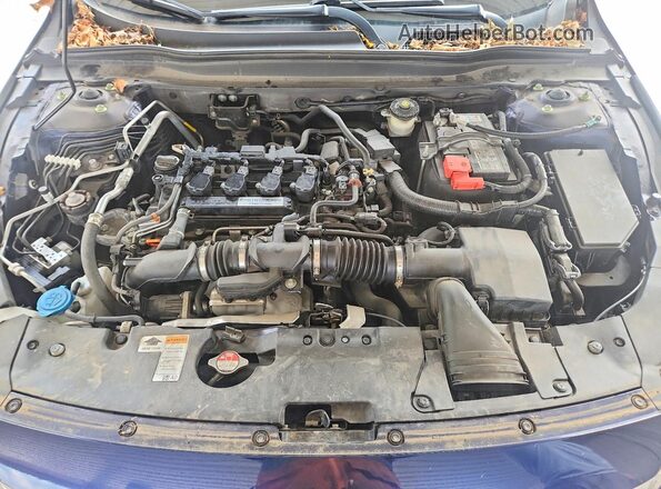 1HGCV1F51KA135526 2019 HONDA ACCORD Синий Вид задней части салона
