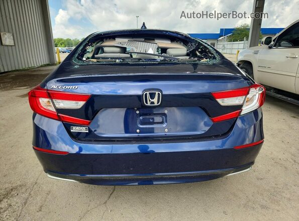 1HGCV1F51KA135526 2019 HONDA ACCORD Синий Вид сзади