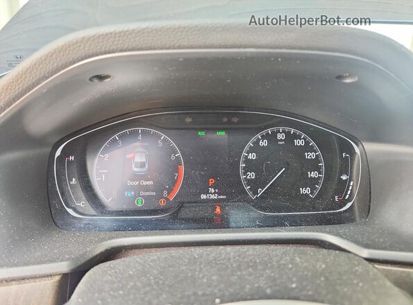 1HGCV1F51KA135526 2019 HONDA ACCORD Синий Вид щитка приборов