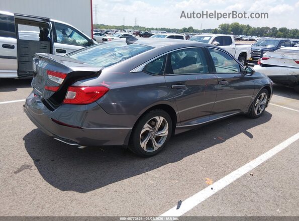 1HGCV1F52JA180585 2018 HONDA ACCORD Gray Trasero derecho