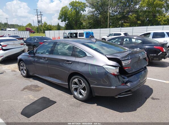 1HGCV1F52JA180585 2018 HONDA ACCORD Gray Trasero izquierdo