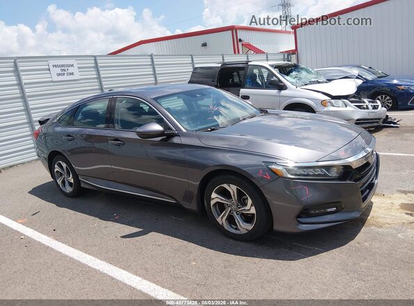 1HGCV1F52JA180585 2018 HONDA ACCORD Gray Vista interior trasera