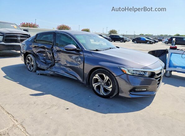1HGCV1F52JA231888 2018 HONDA ACCORD Серый Передняя правая четверть