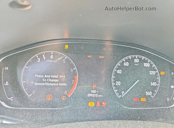 1HGCV1F52JA231888 2018 HONDA ACCORD Серый Вид щитка приборов