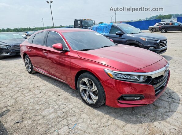 1HGCV1F52KA021387 2019 HONDA ACCORD Красный Передняя правая четверть
