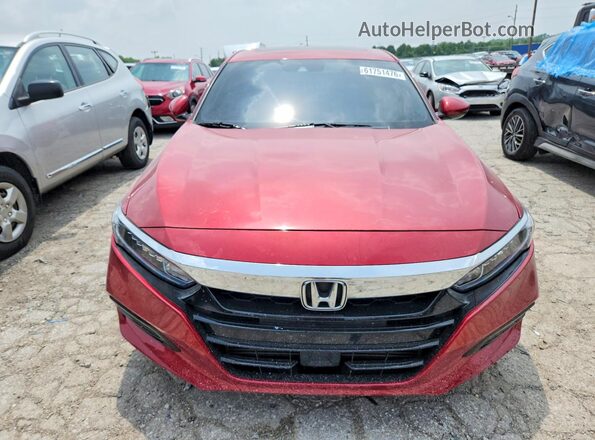 1HGCV1F52KA021387 2019 HONDA ACCORD Красный Вид спереди