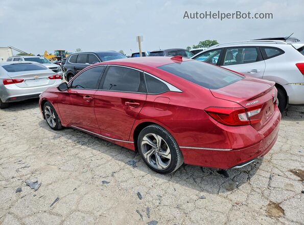 1HGCV1F52KA021387 2019 HONDA ACCORD Красный Задняя левая четверть