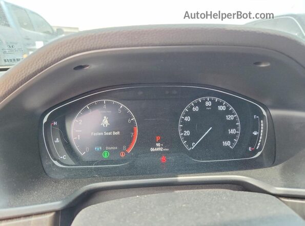 1HGCV1F52KA021387 2019 HONDA ACCORD Красный Вид щитка приборов