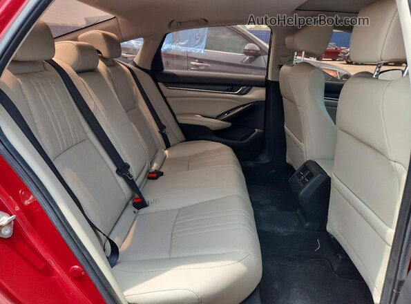 1HGCV1F52KA021387 2019 HONDA ACCORD Красный Вид задних сидений