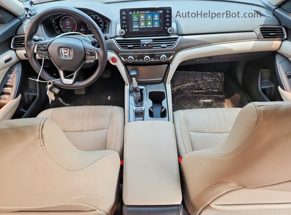 1HGCV1F52KA021387 2019 HONDA ACCORD Красный Вид панели приборов