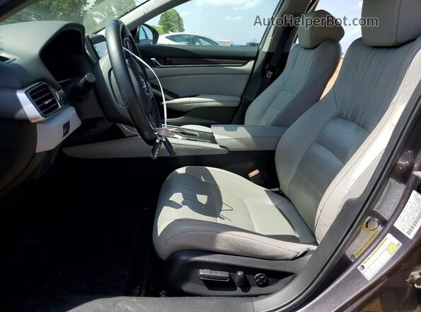 1HGCV1F52KA075773 2019 HONDA ACCORD Gray Սալոնի դիմացի տեսք
