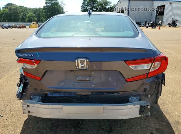 1HGCV1F52KA075773 2019 HONDA ACCORD Gray Հետևի տեսք