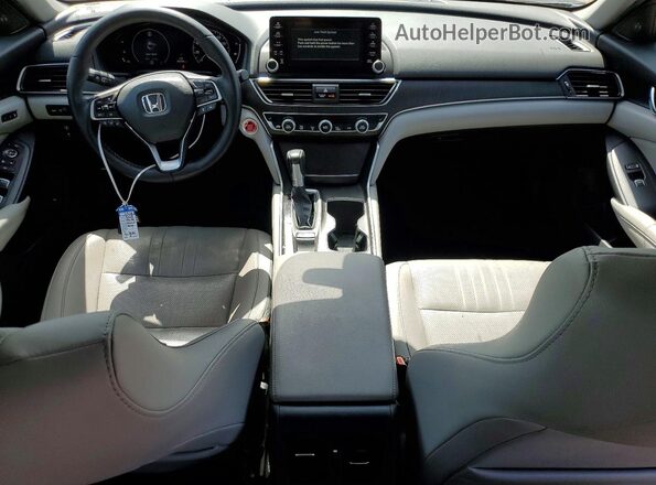 1HGCV1F52KA075773 2019 HONDA ACCORD Gray Առջևի վահանակի տեսք