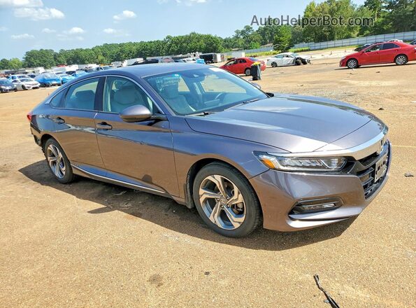1HGCV1F52KA075773 2019 HONDA ACCORD Gray Առջևի աջ