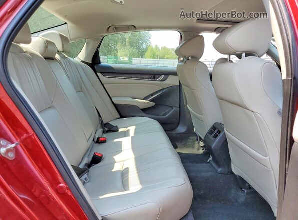 1HGCV1F52KA109615 2019 HONDA ACCORD Red Հետևի նստատեղերի տեսք