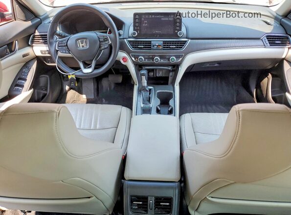 1HGCV1F52KA109615 2019 HONDA ACCORD Red Առջևի վահանակի տեսք