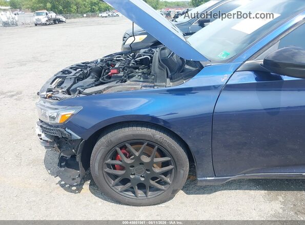 1HGCV1F53KA013105 2019 HONDA ACCORD Blue Դիմացի տեսք