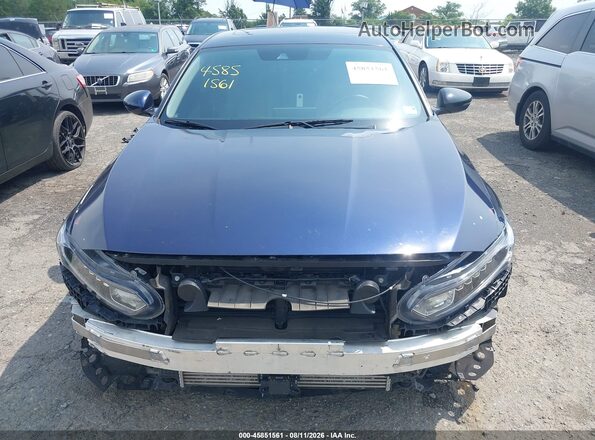 1HGCV1F53KA013105 2019 HONDA ACCORD Blue Սալոնի հետևի տեսք