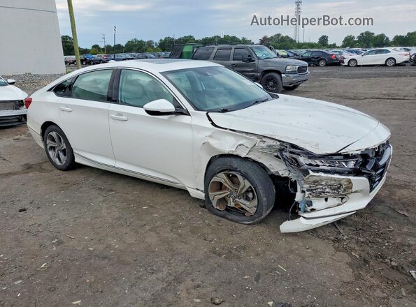 1HGCV1F53KA030714 2019 HONDA ACCORD White Front right