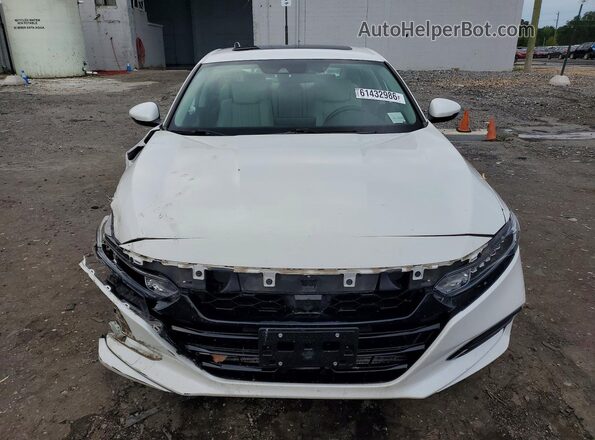 1HGCV1F53KA030714 2019 HONDA ACCORD White Front view