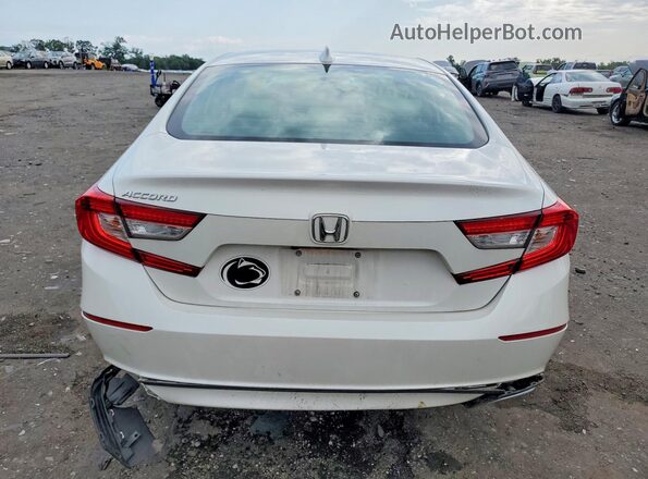 1HGCV1F53KA030714 2019 HONDA ACCORD White Rear view