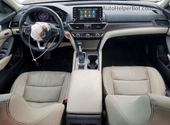 1HGCV1F53KA030714 2019 HONDA ACCORD White Dashboard view