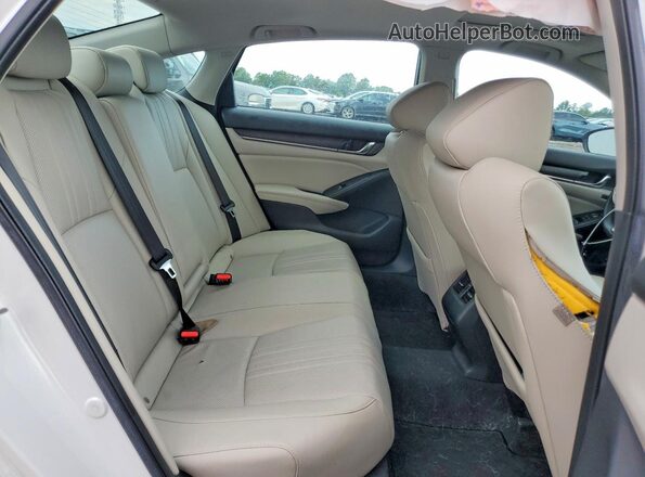 1HGCV1F53KA030714 2019 HONDA ACCORD White Rear seats view