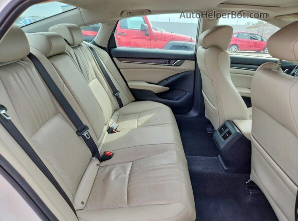 1HGCV1F53KA039798 2019 HONDA ACCORD White Rear seats view