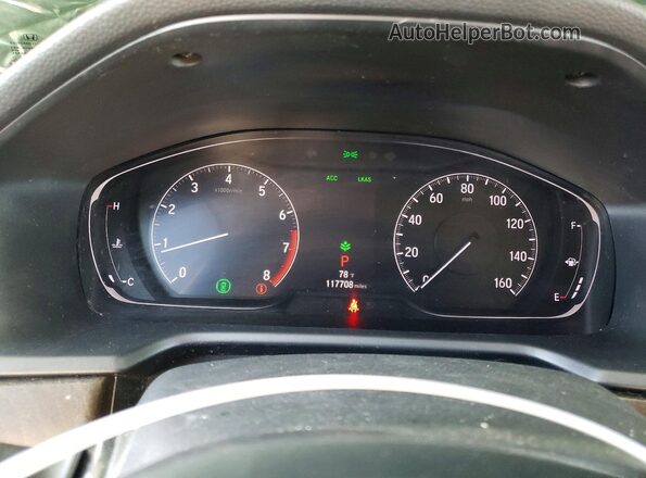 1HGCV1F53KA039798 2019 HONDA ACCORD White Instrument cluster view