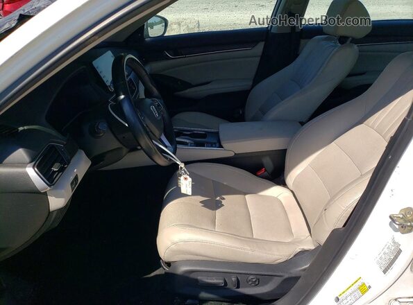 1HGCV1F53KA039798 2019 HONDA ACCORD White Front interior view