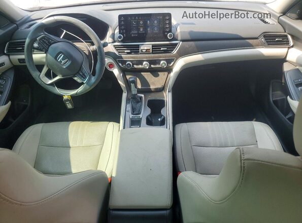 1HGCV1F53KA108814 2019 HONDA ACCORD Red Widok deski rozdzielczej